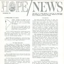 HOPE/NEWS December/1963  page 1