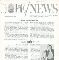 HOPE/NEWS September/October 1965 page  1