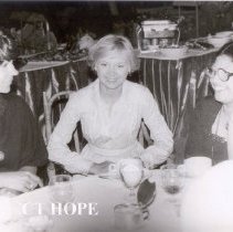 Sharon Reeves, Nancy Chandler with counterpart Wedad William Cairo, 1978