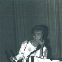 Ethel Black receiving award at 1988 reunion in San Francisco.