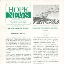 Hope News January/February 1967  Page 1