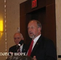 Dr Howe and unknown at the 2008 Reunion in DC.