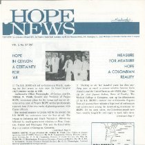 Hope News Vol 5, No 3/1967 Page 1