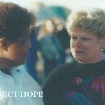 Sister Thelma Mitchell and unknown at 1993 reunion in Albuquerque.