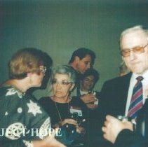 Jan Safer in back and Tom Kirby at the 1993 reunion in Albuquerque.