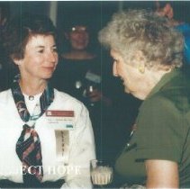Carol Hendrick and unknown at 1993 reunion in Albuquerque.