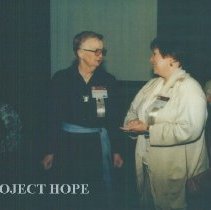 Lee Olive Harrison and unknown at the 1993 reunion in Albuquerque.