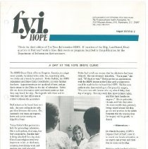 f.y.i. HOPE August 1971/Vol. 3  Page 1