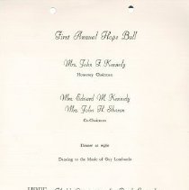 Invitation to the 1964 HOPE Ball.