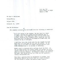 Letter written by Bill Kooiman at SS HOPE arrived in Colombia 1988.