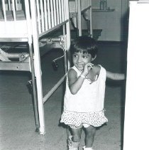 Young patient on the SS HOPE in Ceylon able to walk again.