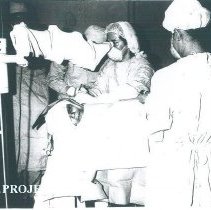 Mary Anna Morris instruction in speech and hearing on the SS HOPE Ceylon.