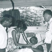 Eugene Loeser with counterparts in Colombo General Hospital in Ceylon.