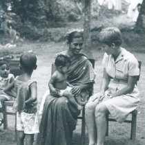 Nancy Brandes, Public Health Nurse with the SS HOPE in Ceylon.