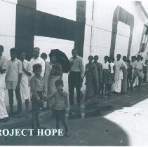 Public tours aboard the SS HOPE the day before she departed Ceylon.