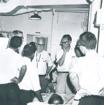 Hugh Tatlock and Fred Gorman with counterparts on the SS HOPE in Ceylon.