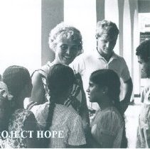 Helen Walsh and Bill McDiarmid at the school of the Deaf in Colombo Ceylon.