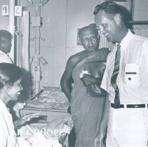 William Moss and patient on the SS HOPE in Ceylon.