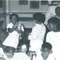 Lilly Mallard with Pediatric patients on the SS HOPE in Ceylon.