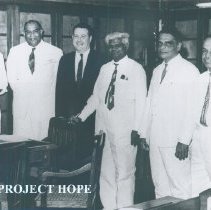 First meeting of William B Walsh and the doctors in Colombo, Ceylon.