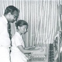 Lory Hicks with counterpart on the SS HOPE in Ceylon.