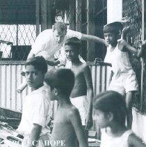 David Godley on cleanup day at Maradana School in Ceylon.