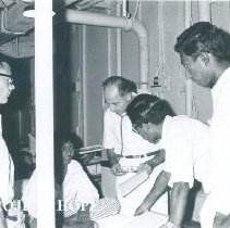 Adib Karam with counterparts on the SS HOPE in Ceylon.