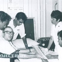 Owen Beard with counterparts on the SS HOPE in Ceylon.
