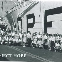 Pacific Medical Centre group attending a symposium aboard the SS HOPE.