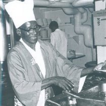 Doc Campbell wearing his Chinese outfit.  Worked 5 voyages on SS HOPE.