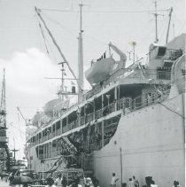 SS HOPE docked in Ceylon.