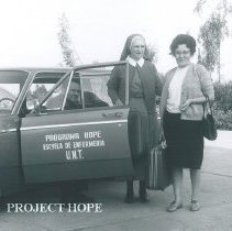 Sister Charles Marie Frank, Virginia Sanchez and HOPE driver in Trujillo,Pe