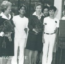 Mirian Tannhauser nd Margaret Heirs ay Mannucci School in Trujillo, Peru.