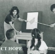 Ana Alegria teaching at Mannucci School in Trujillo, Peru.