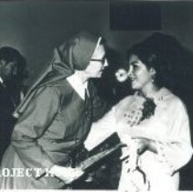 Sister Charles Marie Frank giving certificates during the academic ceremony