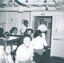 Patients waiting in admission on the SS HOPE in Indonesia.