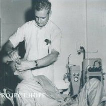 Unknown doctor on the SS HOPE in Indonesia 1960.