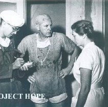 Unknown doctor and nurse while the SS HOPE was in South Vietnam 1960