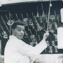 Richard Neal Medical Technologist with counterpart on SS HOPE in Indonesia