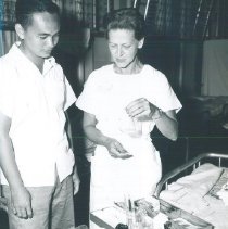 Irene Tegenkamp ? on the SS HOPE in Indonesia 1960