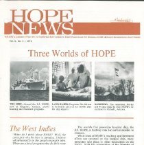 HOPE NEWS Vol. 9, No. 2 / 1971 Page 1