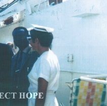 William B Walsh and Dorothy Aschliman on the SS HOPE while in Guinea in 196