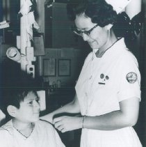 Unknown HOPE nurse on the SSHOPE in Guayaquil,Ecuador 1963.