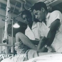 Physical therapist Vivian Crosswhilte on the SS HOPE in Guayaquil, Ecuador