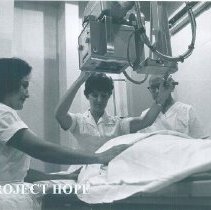 Unknown HOPE x-ray tech on the SS HOPE in Guayaquil, Ecuador 1963.