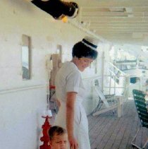Margaret Burgess with patient Edgar Southworth, Cartegena Colombia 1968