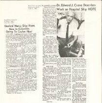 Colombia; Ceylon; Dr. Edward J. Crane