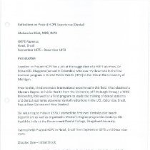 Memoir Dr. Bhat - Natal, Brazil 1975-1979 page 1