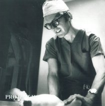 Project HOPE Surgeon examines a Polish patient in Krakow, Poland.