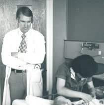 Dr William Norwood with counterpart in Poland.